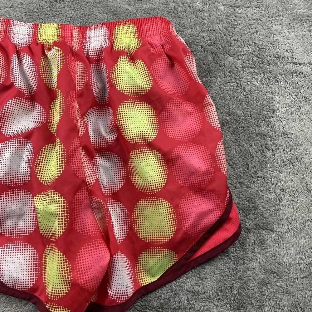 Nike Dri Fit Shorts Womens Size XS Red Circle‎ Dots Athletic